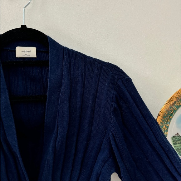 Long navy blue cardigan - Picture 2 of 3